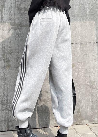 Autumn and winter heavy casual grey sports pants women&