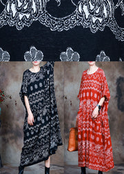 Wunderschönes, langärmliges Herbstkleid mit schwarzem Strickdruck