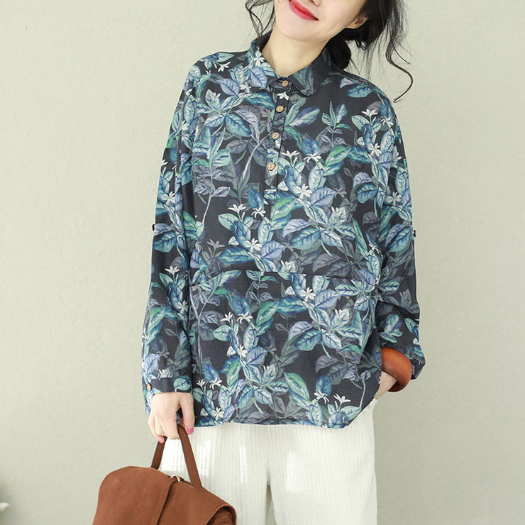 Beautiful lapel linen tunic pattern 2025 Tutorials floral tunic shirts spring