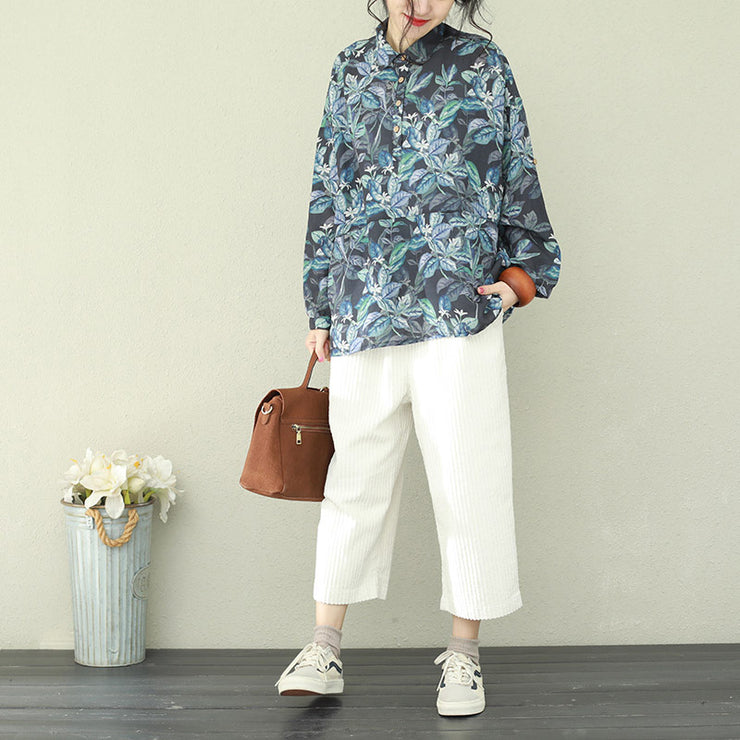 Beautiful lapel linen tunic pattern 2025 Tutorials floral tunic shirts spring