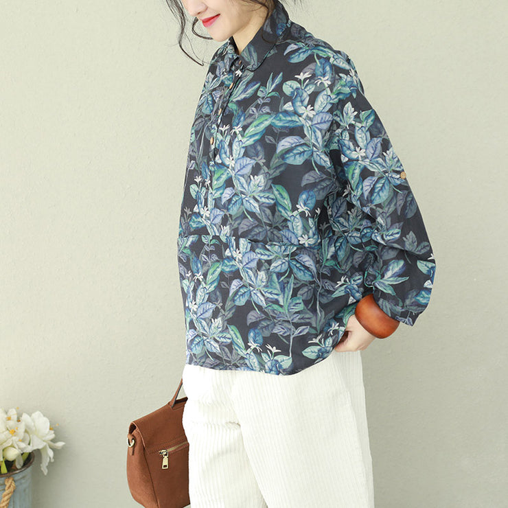 Beautiful lapel linen tunic pattern 2025 Tutorials floral tunic shirts spring