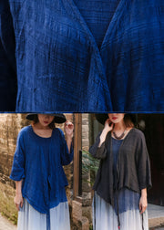 Black V Neck Cotton cardigan Cinched Spring