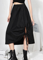 Bohemian Black Casual A-Linie Sommerrock