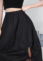 Bohemian Black Casual A-Linie Sommerrock