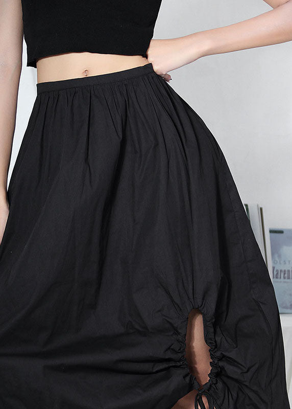 Bohemian Black Casual A-Linie Sommerrock