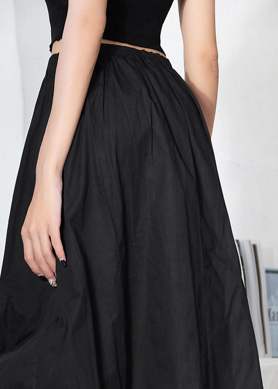 Bohemian Black Casual A-Linie Sommerrock