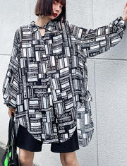 Bohemian Graphic Button Long sleeve Shirt - SooLinen