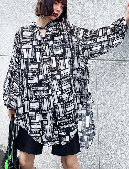 Bohemian Graphic Button Long sleeve Shirt - SooLinen
