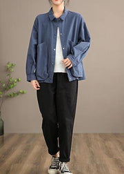 Bohemian Spring Pant Oversized Black Work elastic waist Trousers - SooLinen