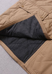 Boutique Khaki Kapuzen-Patchwork-Parka mit feiner Baumwolle gefüllt Winter