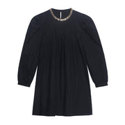 Casual White Puff Sleeve Holiday Summer Cotton Dress - SooLinen