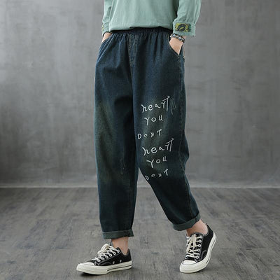 Casual jeans children elastic waist new autumn loose pants - SooLinen