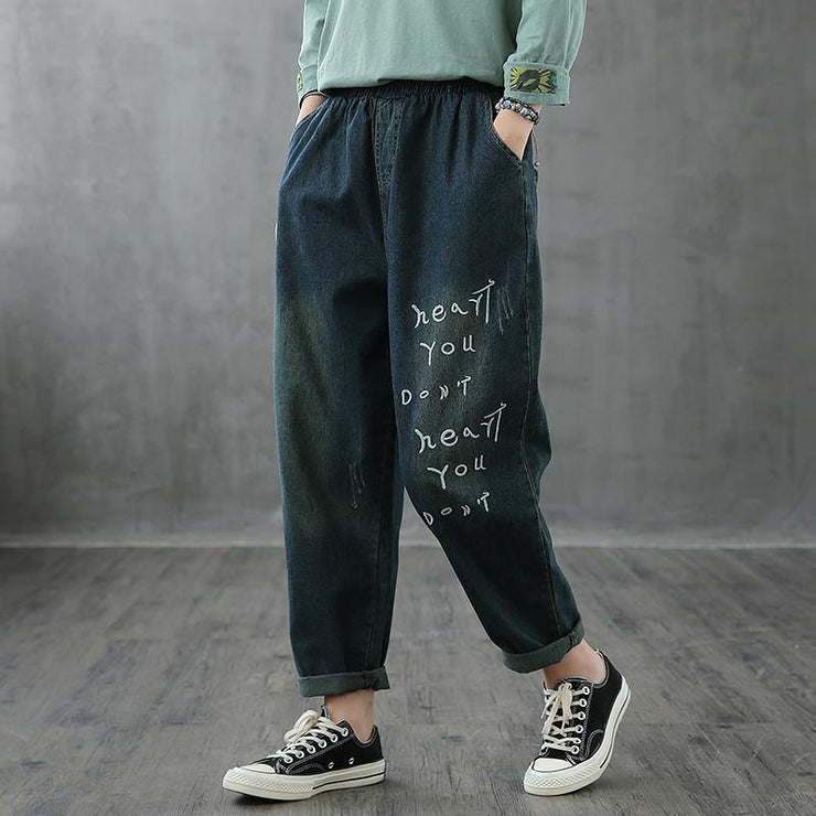 Casual jeans children elastic waist new autumn loose pants - SooLinen