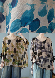 Schicke blaue Fledermausärmel mit asymmetrischem Design Top