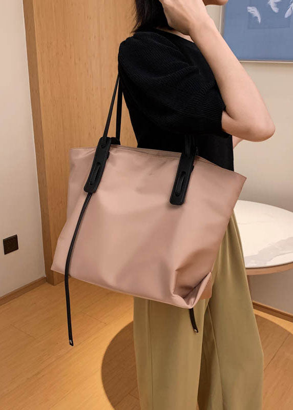 Chic Khaki Vielseitige Tote Handtasche aus Nylon
