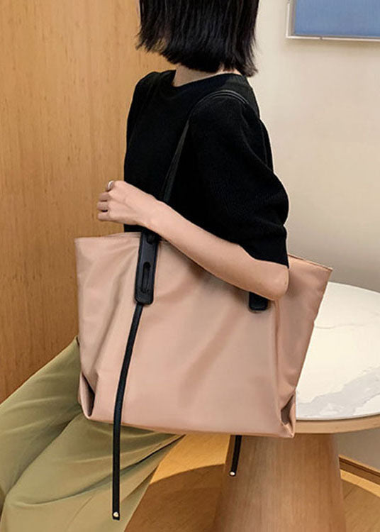 Chic Khaki Vielseitige Tote Handtasche aus Nylon