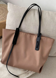 Chic Khaki Vielseitige Tote Handtasche aus Nylon