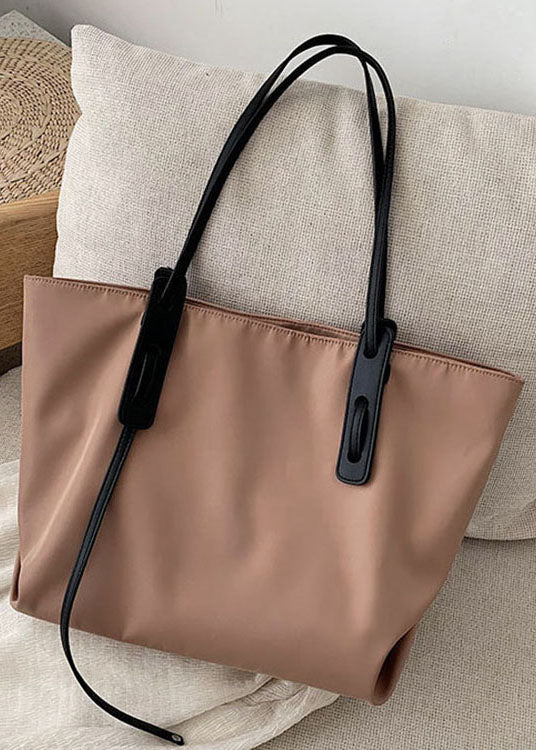 Chic Khaki Vielseitige Tote Handtasche aus Nylon