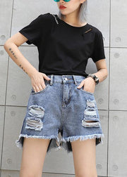Chic o neck cotton box top Fashion Ideas black top summer - SooLinen