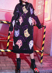 Cozy prints Sweater outfits Quotes o neck Ugly winter sweater dresses - SooLinen