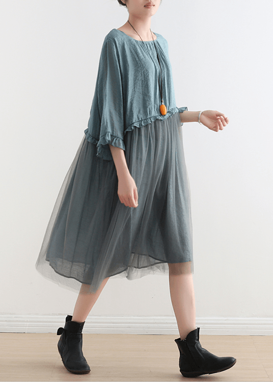 Elegant Black Tull Maxi dresses patchwork chiffon Summer Dresses-Limited Stock - SooLinen