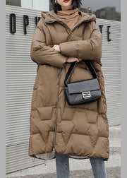 DIY Chocolate Pockets Casual Duck Down Winter down coat