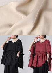 DIY Mulberry Ruffled Cotton Top Summer - SooLinen