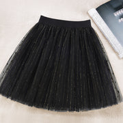 Elegant Black A Line tulle Sequins Skirts Summer