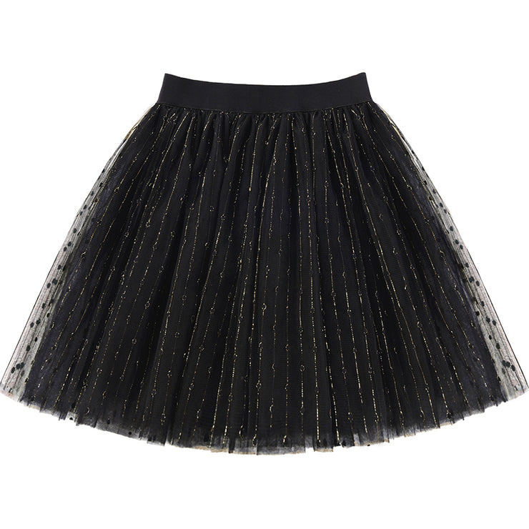 Elegant Black A Line tulle Sequins Skirts Summer