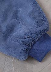 Elegant hooded Fashion winter outfit blue silhouette coat - SooLinen