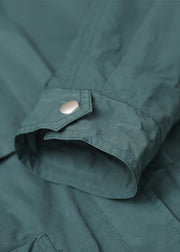 Elegant hooded zippered Plus Size coats women black women coats - SooLinen