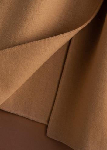 Elegant lapel tie waist Plus Size clothes For Women khaki coat - SooLinen