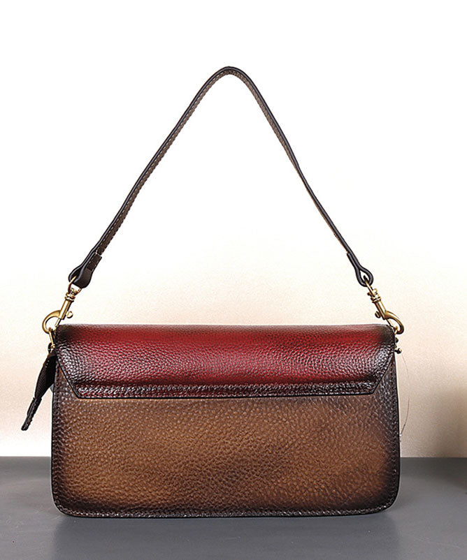 Fashion Red Rub Farbe Paitings Kalbsleder Satchel Handtasche