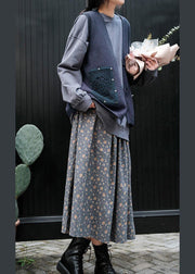 For Spring Blue Fashion Spring V Neck Button Down Knitted Coat - SooLinen
