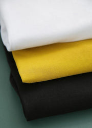 French Black side open Cotton Top Summer - SooLinen