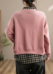 French Pink Top Quality Clothes For Women Shape V Neck Button Down Spring coats - SooLinen