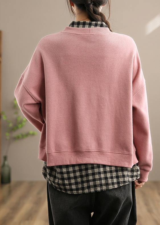 French Pink Top Quality Clothes For Women Shape V Neck Button Down Spring coats - SooLinen