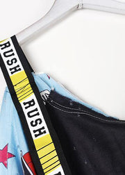 French red off the shoulder Cotton clothes side open  oversized summer Dresses - SooLinen