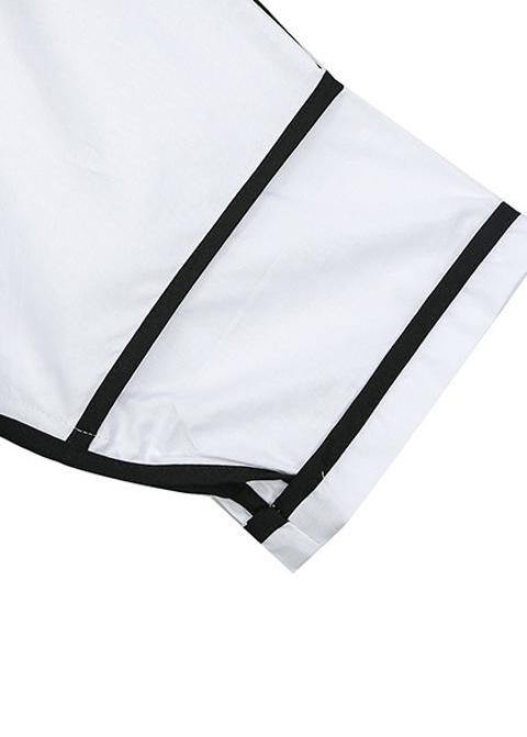 French women blouses Vintage Personality Solid Color Pockets Summer Shirt - SooLinen