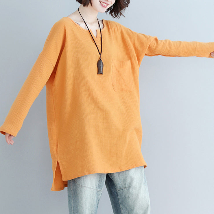 French yellow cotton clothes stylish Tutorials pockets Plus Size Clothing
