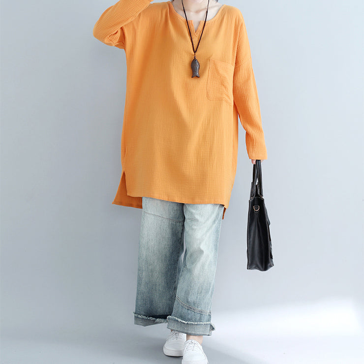 French yellow cotton clothes stylish Tutorials pockets Plus Size Clothing