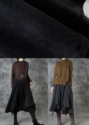 Grey Pockets Loose Fall Straight Pants - SooLinen