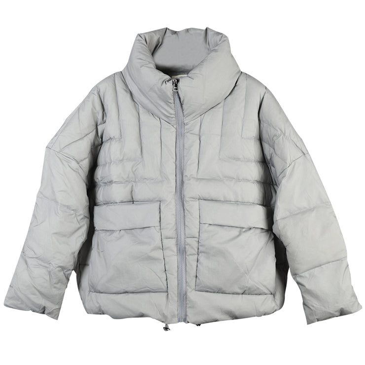 Handmade Mulberry zippered Pockets Winter  Jackets Long sleeve