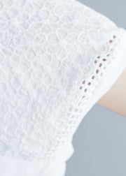 Italian o neck Batwing Sleeve clothes For Women Christmas Gifts white blouse - SooLinen