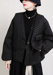 Loose Black V Neck Pockets Fall Sleeveless Vest