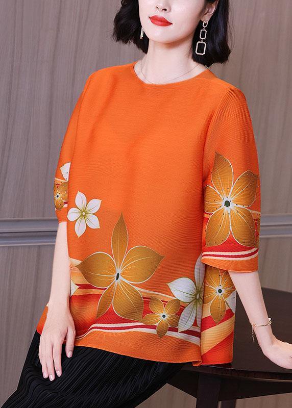Cute Pink Floral Women Blouse Plus Size Shirts - SooLinen