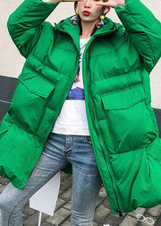 Luxury plus size snow jackets hooded coats green winter women parka - SooLinen