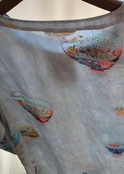 Modern O Neck Half Sleeve Clothes Shape Print Shirt - SooLinen
