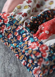 Modern floral chiffon outfit 2019 Fabrics half sleeve lapel Kaftan Summer Dresses - SooLinen