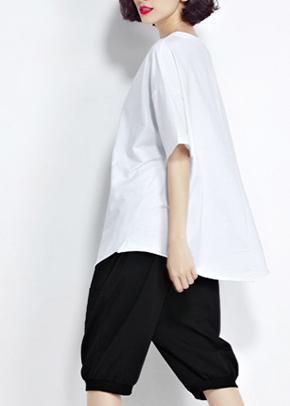 Modern o neck short sleeve cotton clothes For Women 2025 Tunic Tops white box blouses Summer